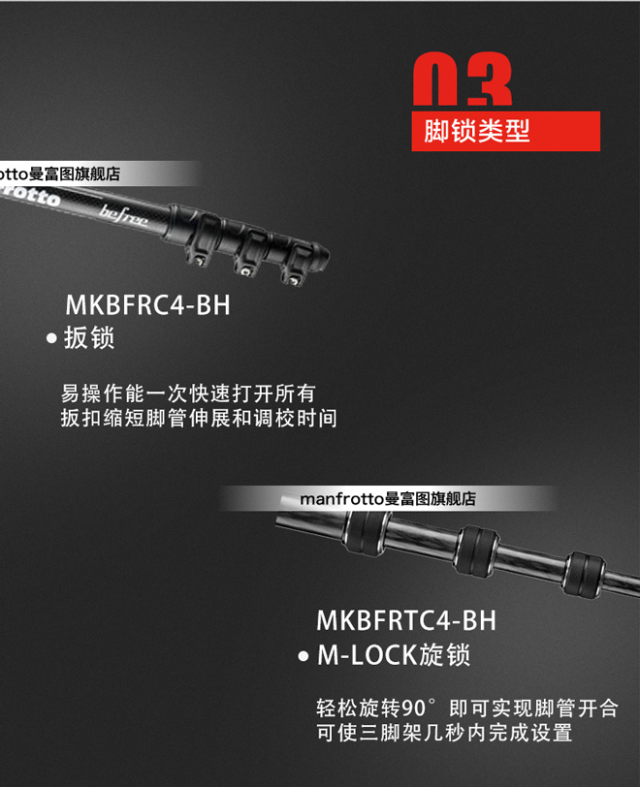 Befree Advanced碳纤维旋锁三脚架