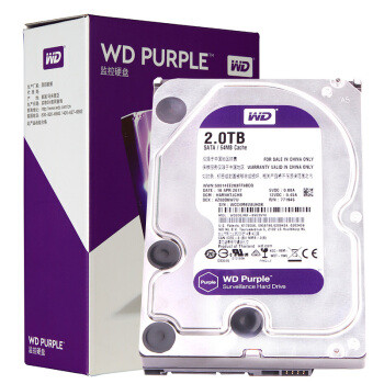 WD 西部数据 紫盘 2TB SATA6Gb/s 64M 监控硬盘开箱测评