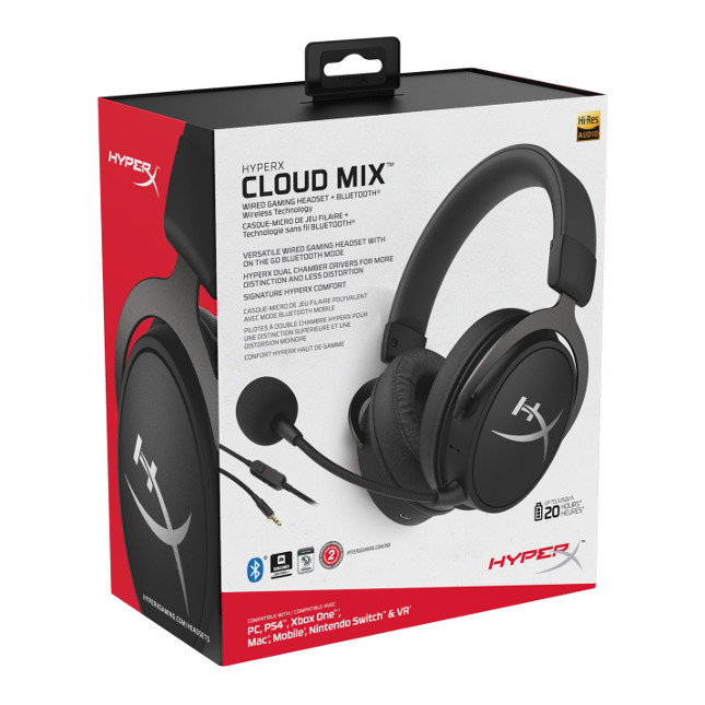 Hi-Res认证、蓝牙续航20小时：HyperX 推出 Cloud MIX 无线游戏耳机