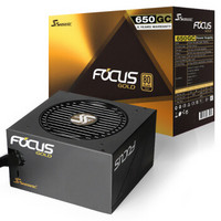 海韵（Seasonic）额定650W FOCUS 650GC 电源（80PLUS金牌/140mm尺寸/12cm静音风扇五年质保）