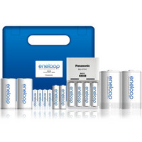 爱乐普（eneloop）充电电池5号7号五号七号共10节家庭装收纳盒适用玩具KJ51MCC64C含CC51充电器