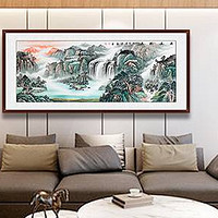 客厅沙发墙挂什么好 手绘国画装饰山水美丽更独特