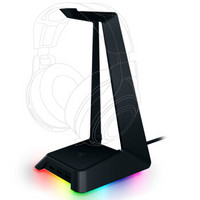 雷蛇（Razer）幻彩基座 RGB灯光USB HUB底座 耳机支架挂钩