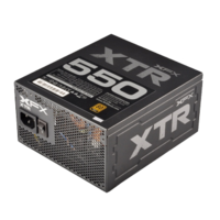 讯景（XFX） XTR550 额定550W 电脑电源 80PLUS金牌全模组台式机电源 XTR550