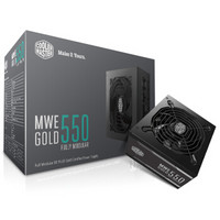 酷冷至尊)CoolerMaster)额定550W MWE550电脑电源(80PLUS金牌/全模组/DCtoDC架构/45°无损输出/台式机电源)