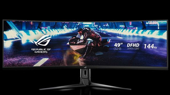 32：9、144Hz、HDR400：ASUS 华硕 发布 ROG Strix XG49VQ VA曲面电竞显示器