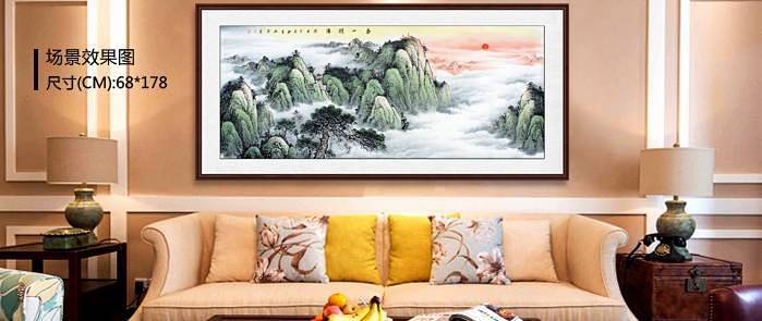 客厅沙发背景墙挂画怎么选择 经典国画打造自然妙境之家_家居家装_什么值得买