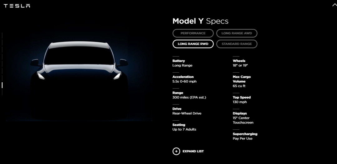 特斯拉Model Y正式发布