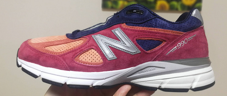 “美产”“总统慢跑鞋”——New Balance 990v4 开箱_跑鞋_什么值得买