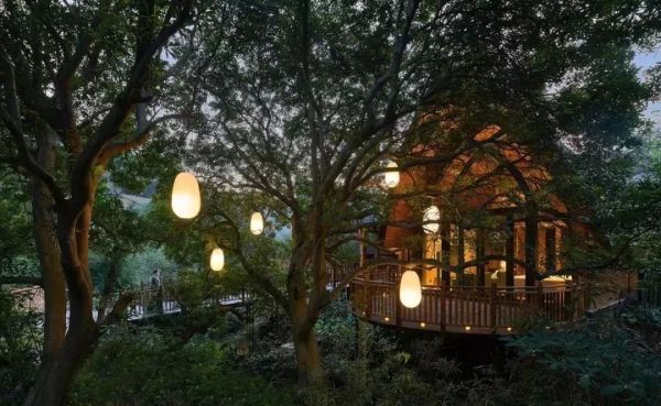 火爆江浙沪的秘境童话木屋+9200㎡水乐园！杭州开元森泊度假酒店+森泊乐园门票2张