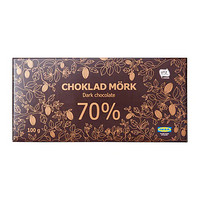 CHOKLAD MÖRK 70%可可纯黑巧克力