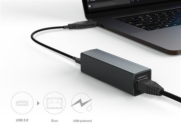 USB 3.0接口秒变5千兆网卡：QNAP发布小巧转换器