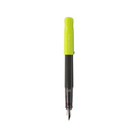 日本百乐（PILOT）笑脸钢笔学生练字笔 入门级书法笔（含墨胆6支）Kakuno FKA-1SR 浅绿色帽 M尖 原装进口