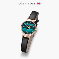 LolaRose女士腕表小绿盘文艺时尚孔雀石纹理抖音同款dw手表小表盘
