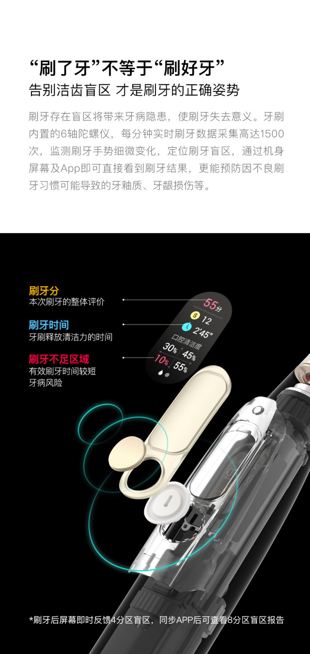 【轻众测】欧可林 Oclean X 彩色 触屏智能 电动牙刷
