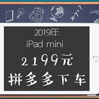 拼多多，2199元，2019年iPad mini，成功下车