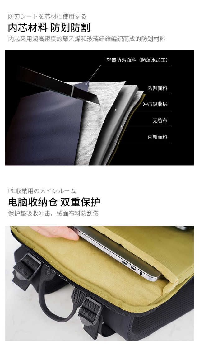 ELECOM宜丽客 防盗双肩包