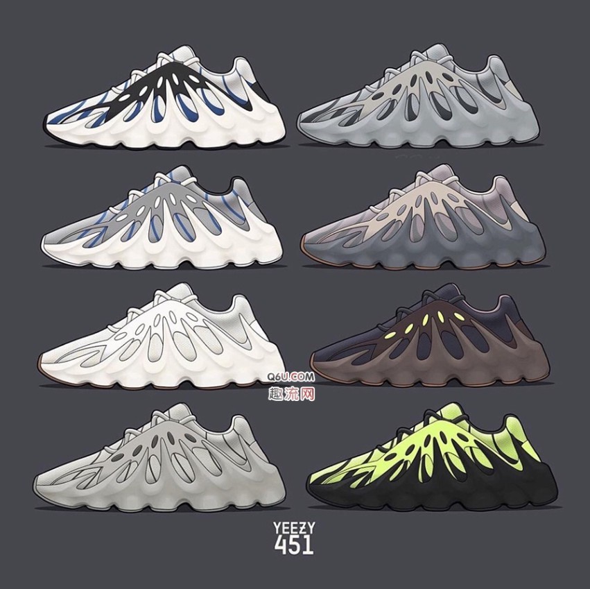 火山造型鞋底：adidas Yeezy 451 新品曝光