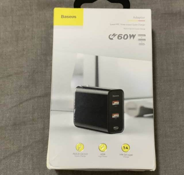 倍思 PD60WQC3.0快充充电器头多口充电器