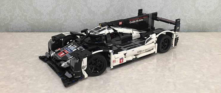 双鹰积木 保时捷919赛车拼搭记