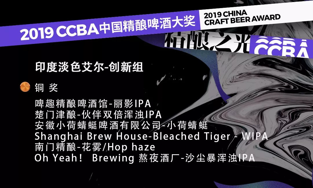 2019第四届CCBA中国精酿啤酒大奖获奖榜单！这些精酿啤酒你喝过哪款？