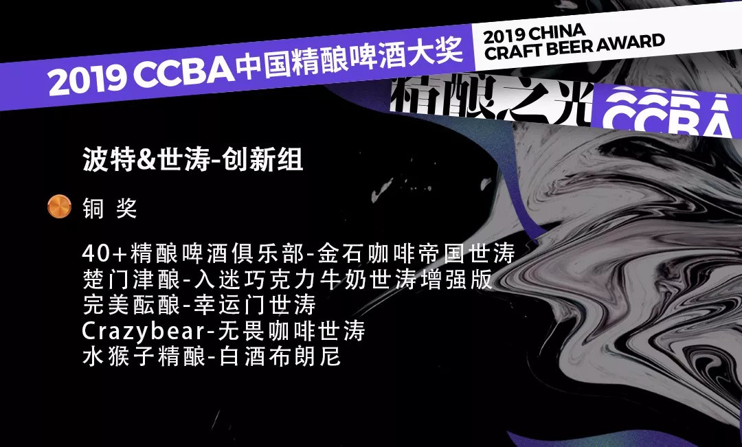 2019第四届CCBA中国精酿啤酒大奖获奖榜单！这些精酿啤酒你喝过哪款？