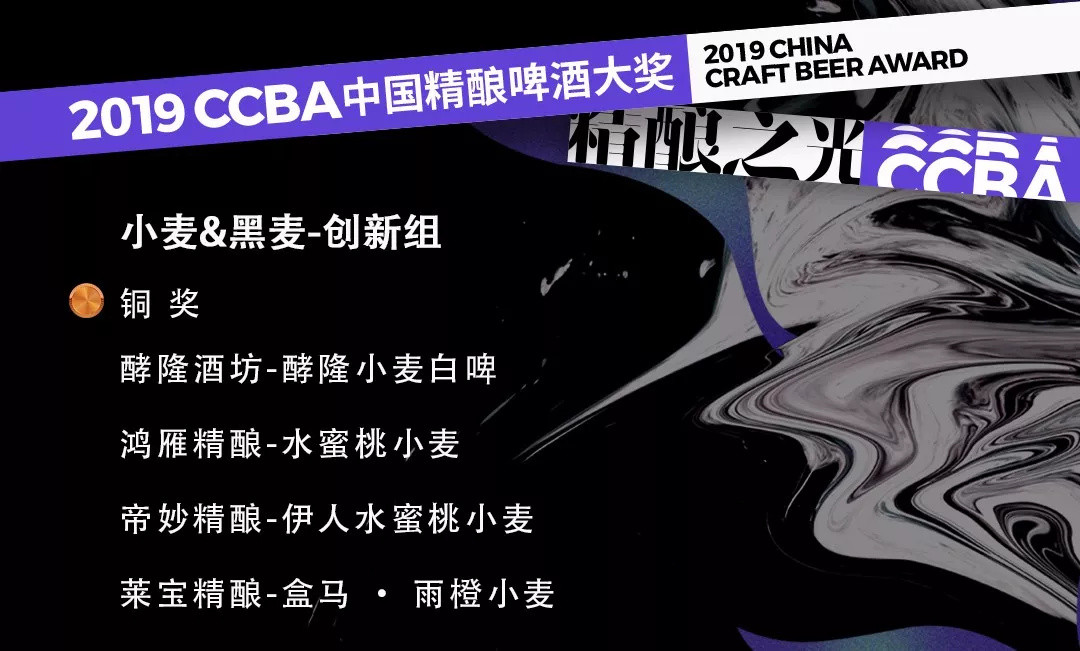 2019第四届CCBA中国精酿啤酒大奖获奖榜单！这些精酿啤酒你喝过哪款？