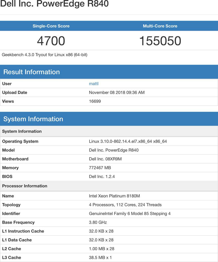 AMD 双路 EPYC 7742 处理器创下世界纪录，19 万跑分击败英特尔四路至强 8180M