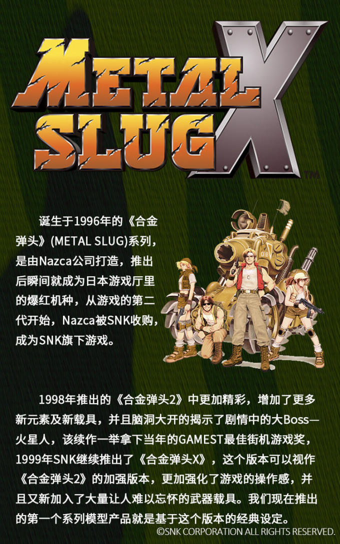 重返游戏:经典复活!《合金弹头X》载具模型展开摩点众筹