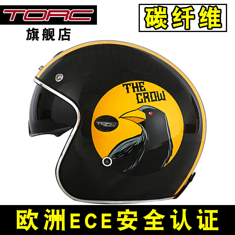邂逅TORC碳纤维复古头盔，开箱！