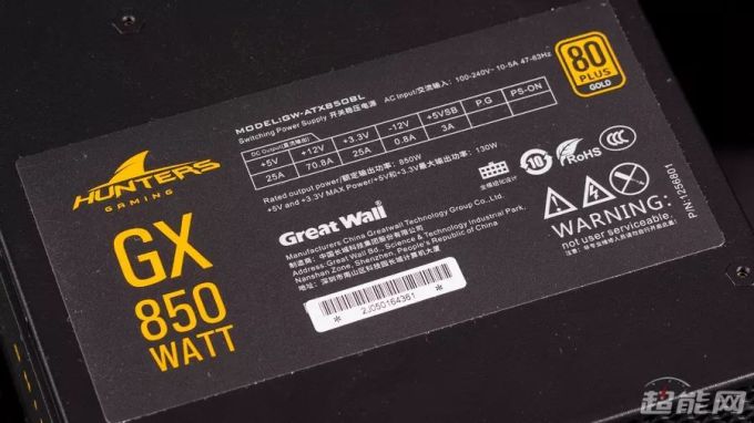 猎金部落Gaming GX 850电源评测:国货电源好榜样,传统且值得信赖