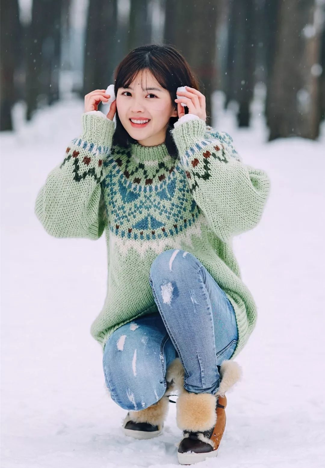 如何给女朋友拍一组好看的雪景照?