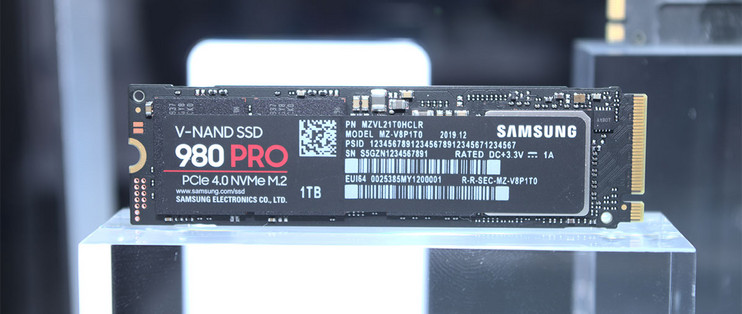 MLC闪存、PCI-E 4.0：三星展出旗舰级980 PRO M.2 SSD_固态硬盘_