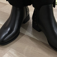 新年年货添新鞋，同城实体店发货—百思图2019新款羊绒皮革女款切尔西短靴（黑色款，尺码37）