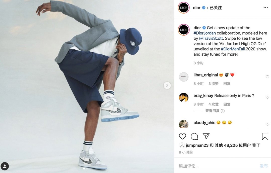 Travis Scott亲自演绎Jordan x Dior系列，除了球鞋还有服饰！