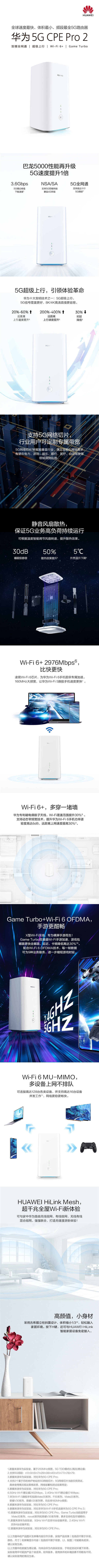 全球最快的Wi-Fi 6+5G路由，华为发布 5G CPE Pro 2 双模全网通路由器