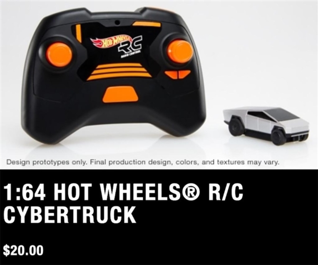你的第一辆TESLA：Hot Wheels推出1:10 特斯拉 Cybertruck 遥控车，最高时速达40km/h