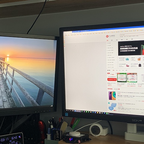 SEIKI双剑客，32寸+28寸4k显示器晒单