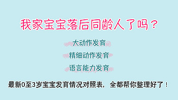 0至3岁宝宝发育情况对照表，别因为你的疏忽耽误了宝宝成长，快收藏吧！