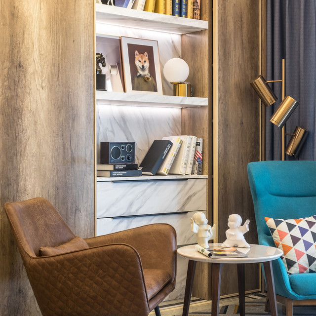 131㎡淡雅风，扔掉沙发茶几，打造家庭式图书馆！