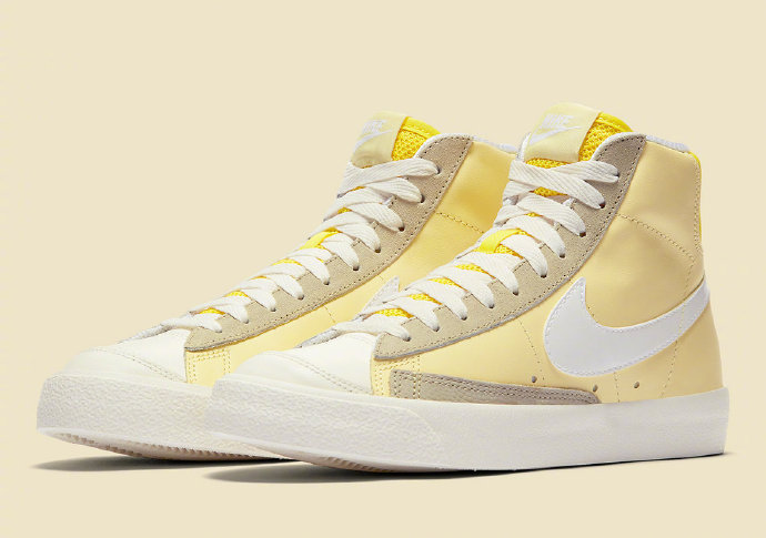 淡黄的球鞋 Nike Blazer Mid——“Bicycle Yellow”配色有点惊艳了