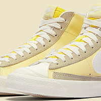 淡黄的球鞋 Nike Blazer Mid——“Bicycle Yellow”配色有点惊艳了