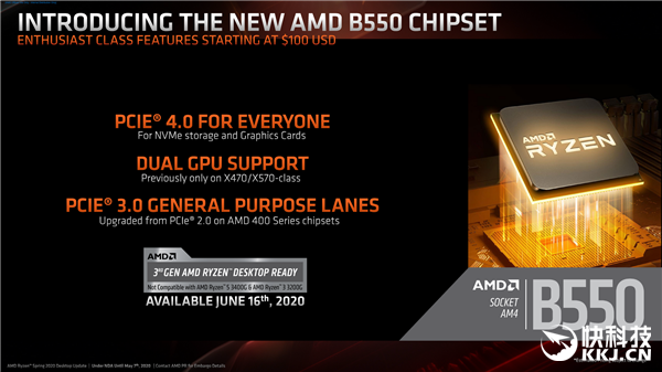 PCIe 4.0 让千元主板媲美旗舰：AMD B550 芯片组发布，定位入门市场