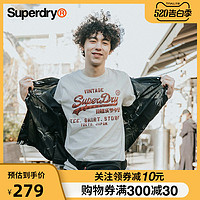 英国Superdry极度干燥T恤男圆领经典印花款上衣2020春夏新品潮牌