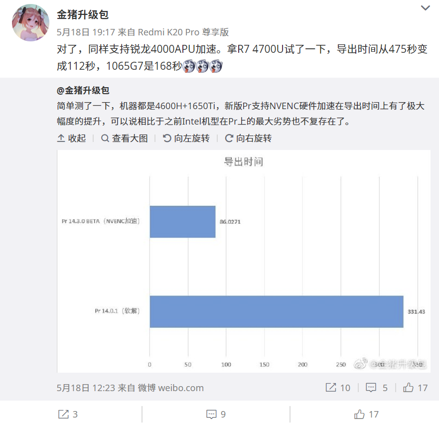 编码效率猛增：Adobe 本周内推出 Premiere Pro 14.2，支持 NVENC 与 AMF