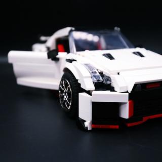 带娃拼战神，双鹰GTR R35赛车，国产积木新标杆