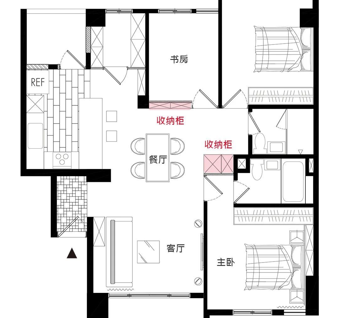 原来柜子放这些地方，最省空间！附上柜体户型图，客厅、厨房都榨干，收纳涨5倍