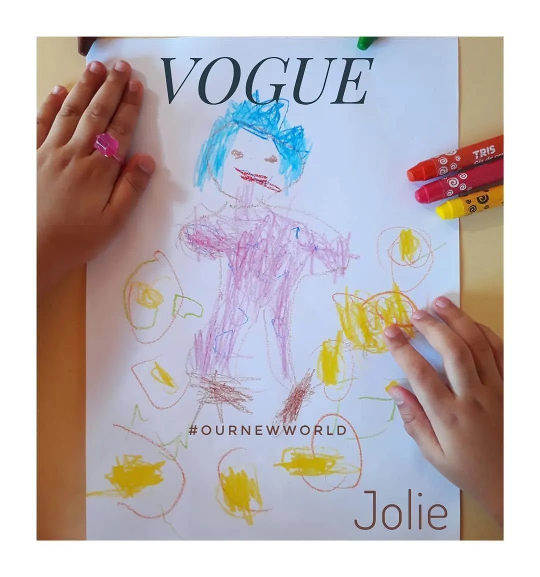 儿童画作登上《Vogue》封面,不再是超模美女,却有一番新鲜感
