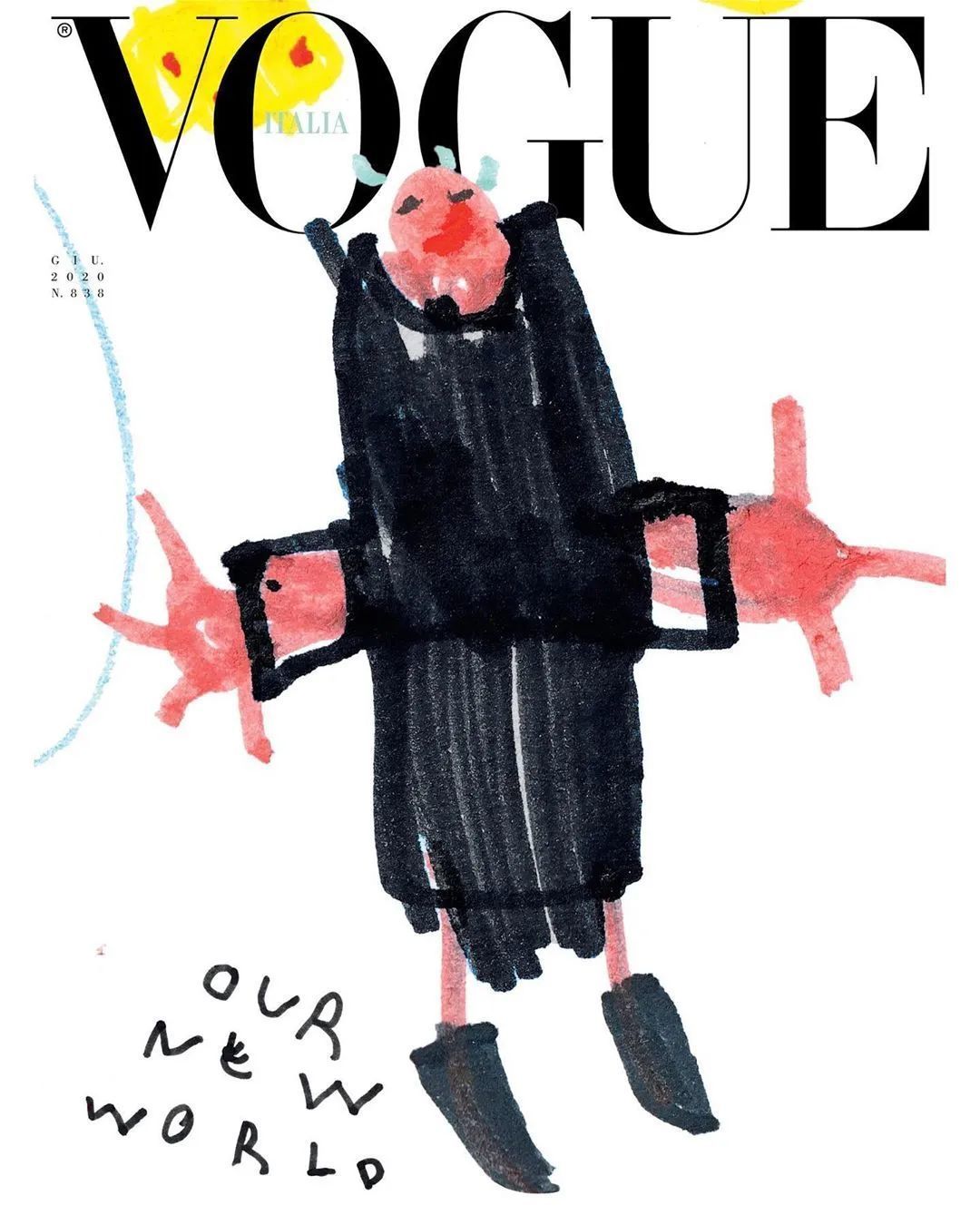 儿童画作登上《Vogue》封面,不再是超模美女,却有一番新鲜感