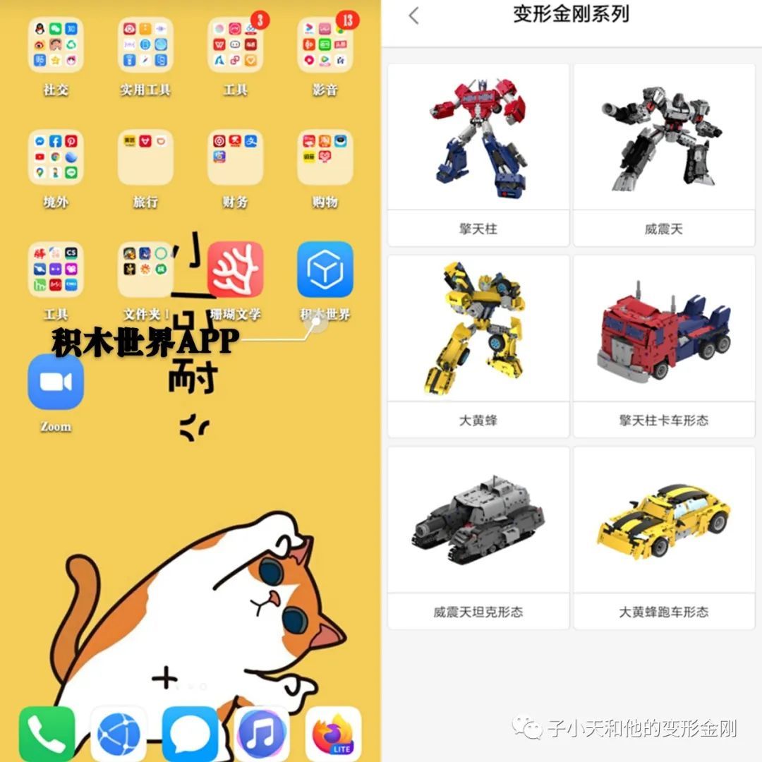 【评玩具】子小天：大彬测评《变形金刚 黄色跑车人人爱——爱其ONEBOT（米兔机器人）&孩之宝联合出品积木大黄蜂》